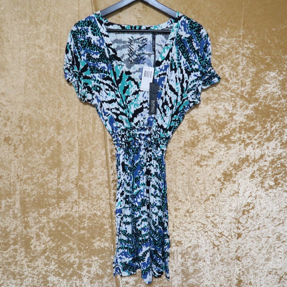 Buffalo David Britton Multicolor Animal Print Mini Dress - Large